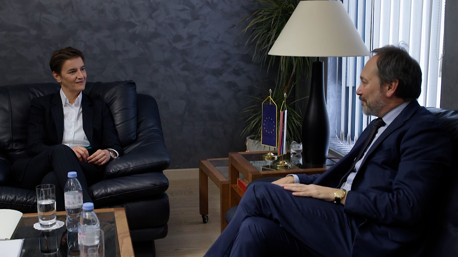 Belgija, Brisel, predsednica Skupstine Srbije Ana Brnabic sastala se sa nekadasnjim ambasadorom EU u Srbiji Emanuelom Ziofreom, pokrivanje